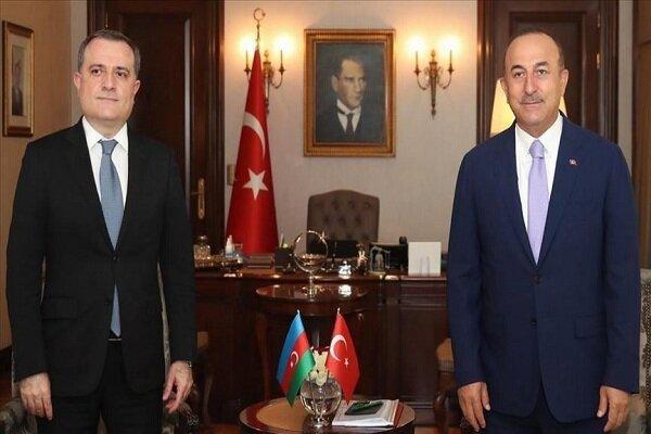وزرای خارجه ترکیه و جمهوری آذربایجان تبادل نظر کردند