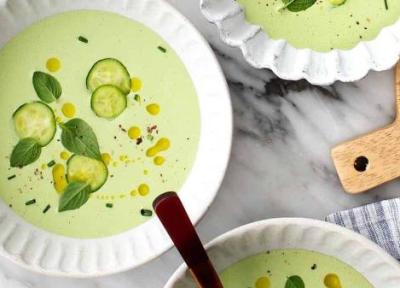 سوپ رژیمی خیار مخصوص روز های گرم تابستان